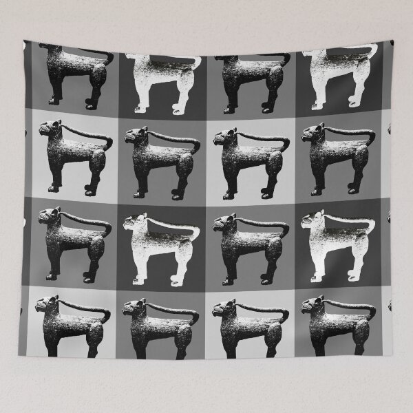 Item preview, Through The Warhol: Grayscale Pop Art with Bronze Leopards designed and sold by MammothArt.