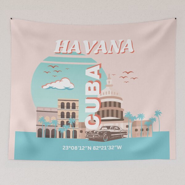 Item preview, Arte de viaje retro de La Habana, Cuba designed and sold by Magic Love Art Print.