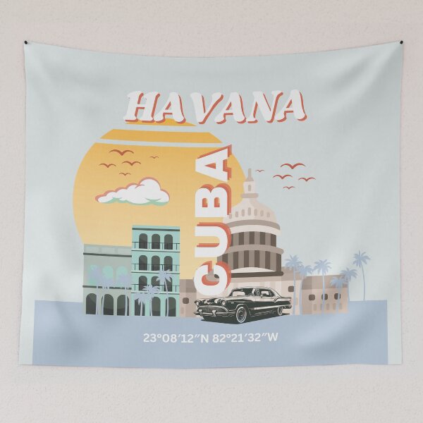 Item preview, Arte de viaje vintage de La Habana, Cuba designed and sold by Magic Love Art Print.