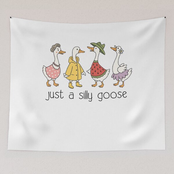Item preview, Just A Silly Goose Funny Cute Farm Animal Whimsical Shower designed and sold by XuanhieuBp.