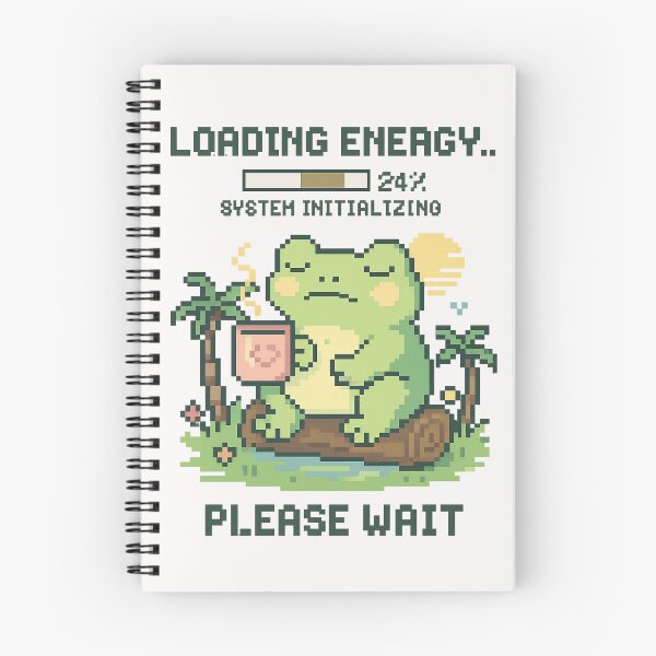 Item preview, Loading Energy… Please Wait | Pixel Frog Coffee Tee designed and sold by Laugh & Rewind .