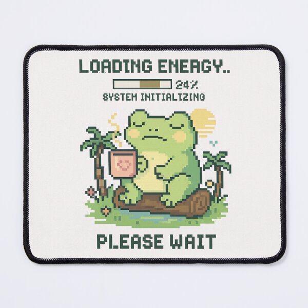 Item preview, Loading Energy… Please Wait | Pixel Frog Coffee Tee designed and sold by Laugh & Rewind .