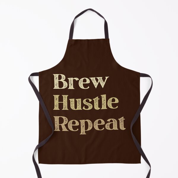 Item preview, Brew Hustle Repeat Motivation Coffee Quotes designed and sold by DemureArtsy.