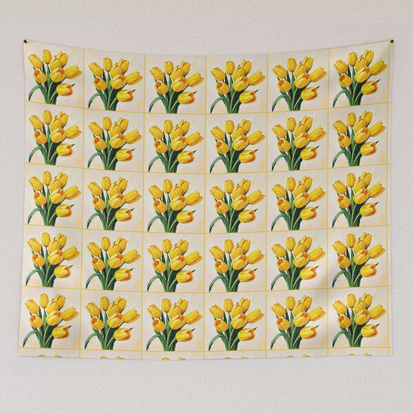 Item preview, Ramo de tulipanes amarillos, pintura acrílica designed and sold by Agnes-Creative.