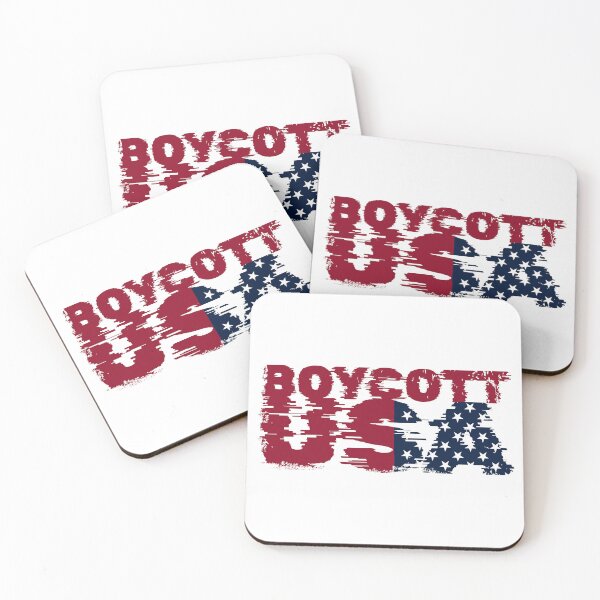 Item preview, Boycott USA, Boycott America, USA glitch designed and sold by Deranged Orange.
