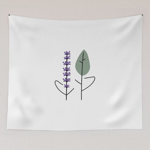 Item preview, Medicinal plants lavender & sage designed and sold by lialeaf.