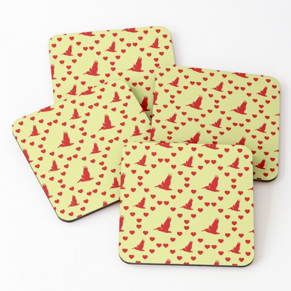 Item preview,  Flying Pelican Silhouette Seamless Heart Pattern |  Pélican volant Silhouette Seamless Heart Pattern |  Patrón corazón sin costura silueta pelícano volador designed and sold by TheIconSmith.