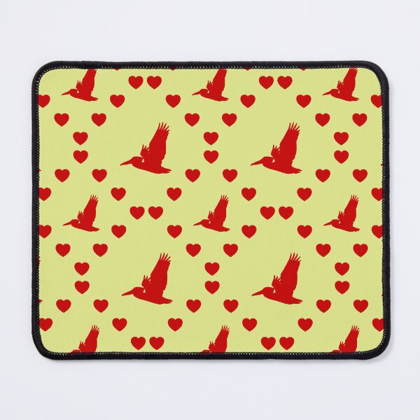 Item preview, Flying Pelican Silhouette Seamless Heart Pattern | Pélican volant Silhouette Seamless Heart Pattern | Patrón corazón sin costura silueta pelícano volador designed and sold by TheIconSmith.