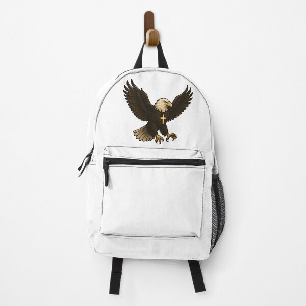 Item preview, Majestic Bald Eagle with Glowing Cross – Patriotic Faith Symbol Design designed and sold by PixelNovaStudio.