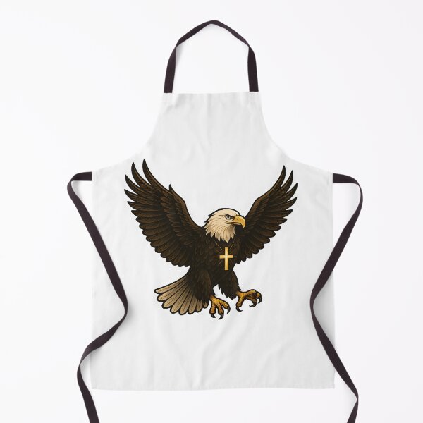 Item preview, Majestic Bald Eagle with Glowing Cross – Patriotic Faith Symbol Design designed and sold by PixelNovaStudio.