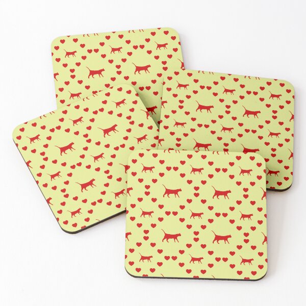 Item preview,  Cat Icons  Seamless Heart Pattern |  Icônes de chat Motif de cœur sans couture |  Iconos de gatos designed and sold by TheIconSmith.
