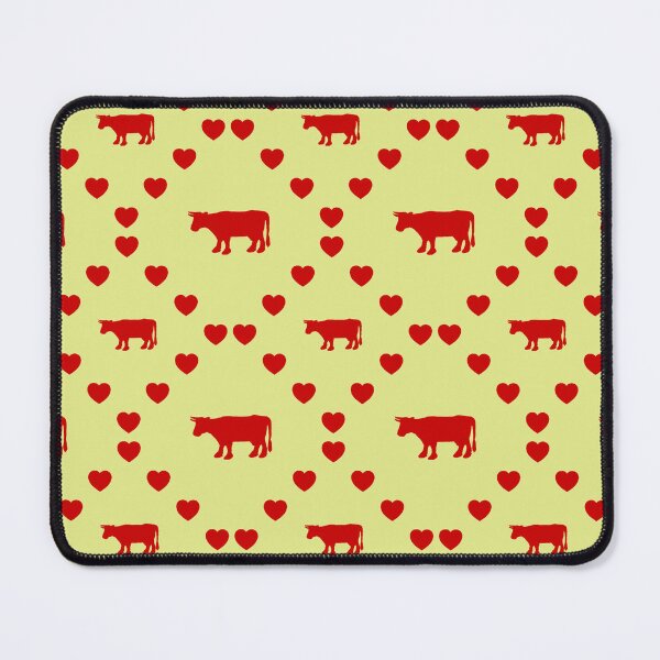 Vista previa del artículo con la obra « Patrón de corazón sin fisuras de silueta de vaca |  Silueta de vaca Motivo en forma de corazón sin costura |  Silueta de vaca sin costura patrón de corazón», diseñado y vendido por TheIconSmith.