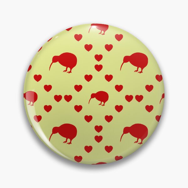 Artikelvorschau, Kiwi-Vogel-nahtloses Herzmuster | Oiseau Kiwi-Motiv Coeur sans couture | Patrón corazón sin costura pájaro kiwi entworfen und verkauft von TheIconSmith.