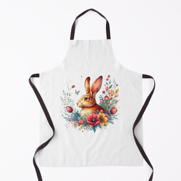 Artikelvorschau, Ein eleganter, starker Hase umgeben von bunten Blättern und Blumen entworfen und verkauft von Marcoshop10.