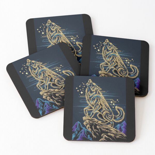 Item preview, Galaxy Wolf Stars designed and sold by MadCatPrints.