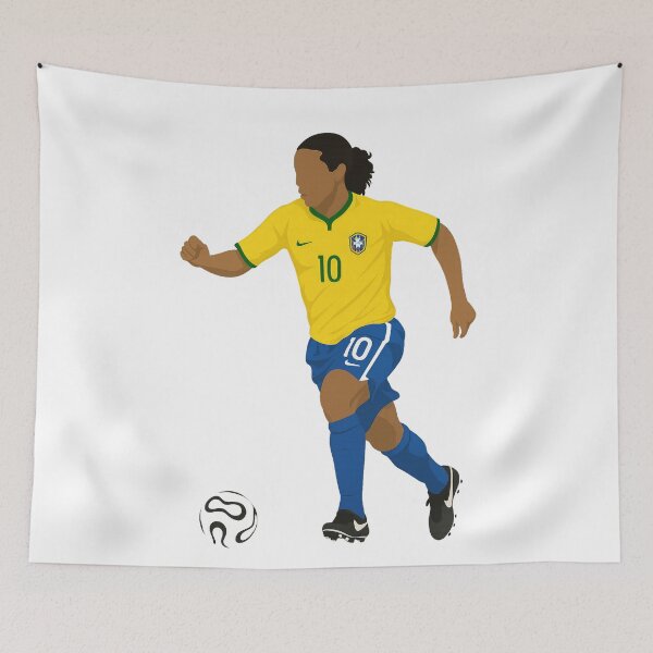 Item preview, Ronaldinho Brazil in Action Sticker  designed and sold by Enea Kelo.