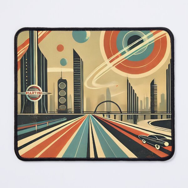Item preview, Mid Century Space Age Martini Space Travel Planet Martini designed and sold by Lee Hiller Designs.
