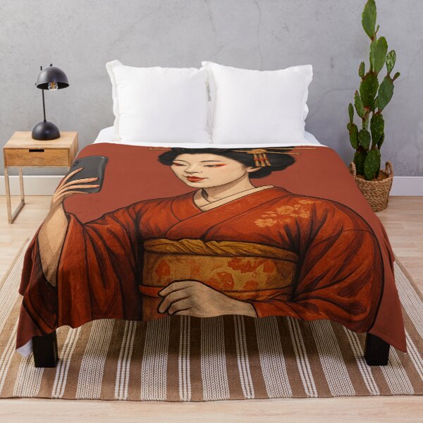 Item preview, Geisha Selfie – Timeless Beauty Meets Modern Tech designed and sold by AleTot.