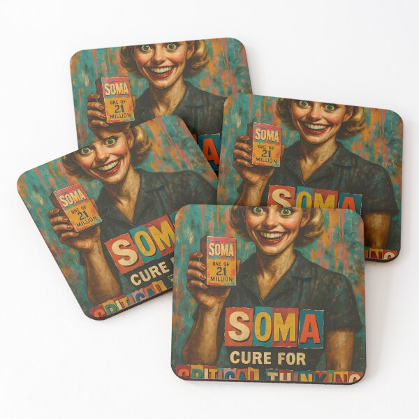 Item preview, SOMA – Cure for Critical Thinking (NeoPunk Satire) designed and sold by oneof21million.