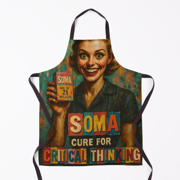 Item preview, SOMA – Cure for Critical Thinking (NeoPunk Satire) designed and sold by oneof21million.