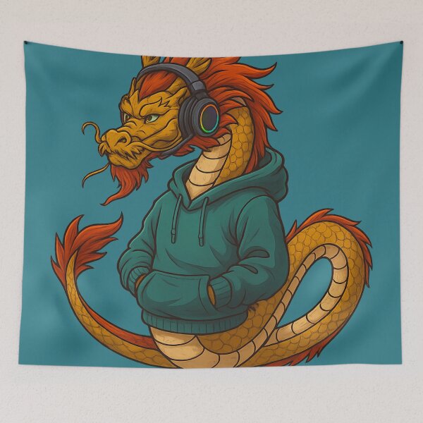 Item preview, Urban Dragon Vibes – Ancient Power in a Modern Hoodie designed and sold by AleTot.