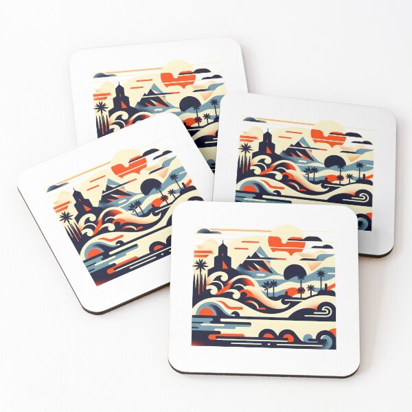 Item preview, Sunset Serenity: Abstract Landscape Tee designed and sold by Route and Render.