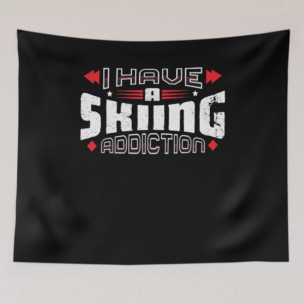 Item preview, I Have A SKIING Addiction Vintage Distressed designed and sold by SassyYetClassy.