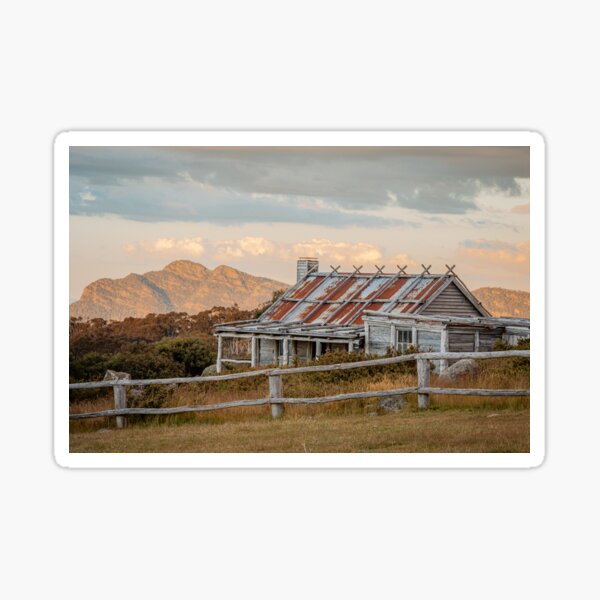 Item preview, Craig's Hut Sunset Landscape Photograph, High Country Victoria, Landscape Large Wall Art, Nature Digital Print designed and sold by AdventureUnlockedCo.
