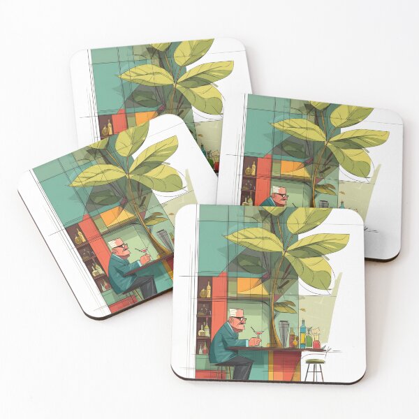 Item preview, Solitary Bartender at Modernist Bar designed and sold by CHILDRENSJOY.
