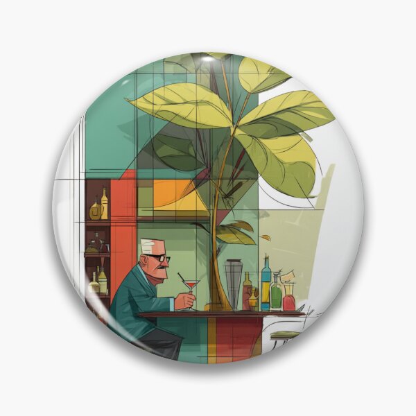 Item preview, Solitary Bartender at Modernist Bar designed and sold by CHILDRENSJOY.