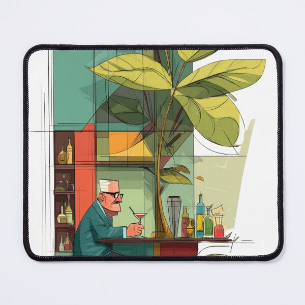 Item preview, Solitary Bartender at Modernist Bar designed and sold by CHILDRENSJOY.