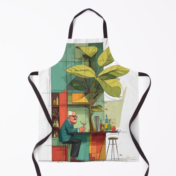 Item preview, Solitary Bartender at Modernist Bar designed and sold by CHILDRENSJOY.