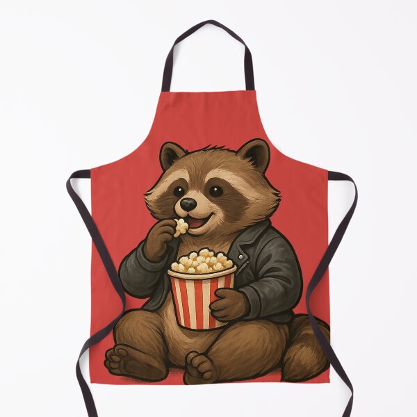 Item preview, Popcorn Break with a Rebel Raccoon designed and sold by AleTot.