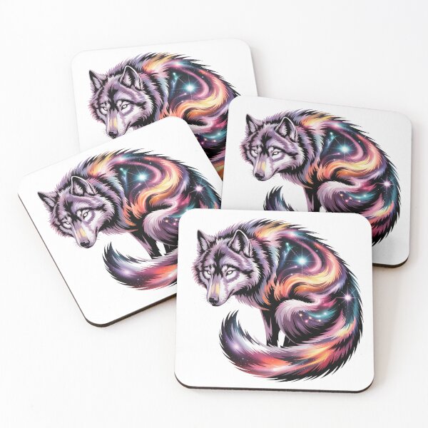 Item preview, Galaxy Wolf Silhouette designed and sold by MadCatPrints.