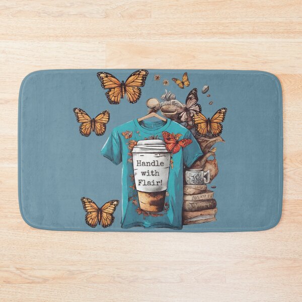 Item preview, Handle with Flair! - Tshirt Butterfly Coffee design Blue designed and sold by BeeG2024.