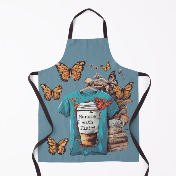 Item preview, Handle with Flair! - Tshirt Butterfly Coffee design Blue designed and sold by BeeG2024.