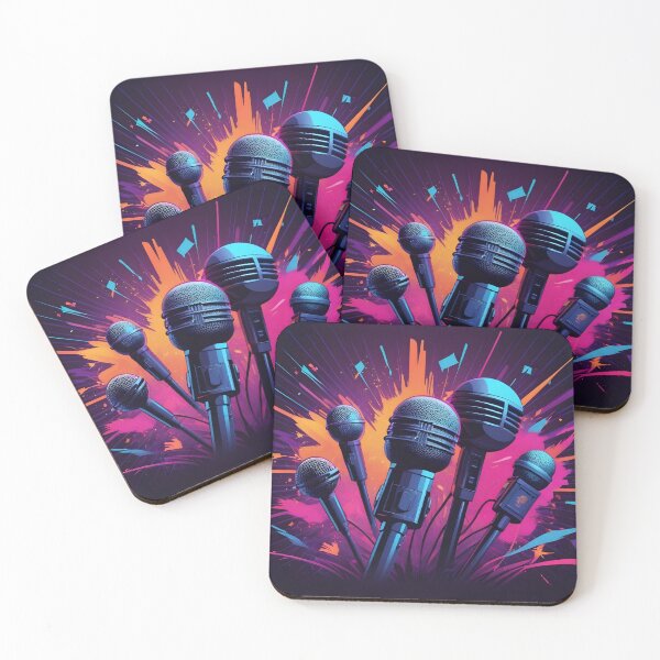 Item preview, "Neon Mic Blast – Music Unleashed" designed and sold by The-Daily-Drape.