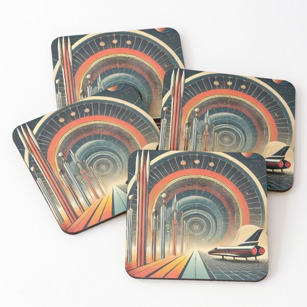Item preview, Mid Century Space Age Art Wormhole Space Port designed and sold by Lee Hiller Designs.