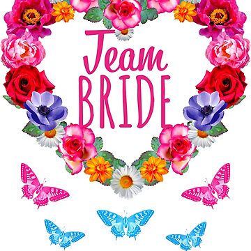 Team BRIDE Flowers Heart JGA Flower Wreath Party 97 Art Board