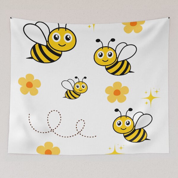 Item preview, Floral Bee pattern - spring season designed and sold by JustMerry.