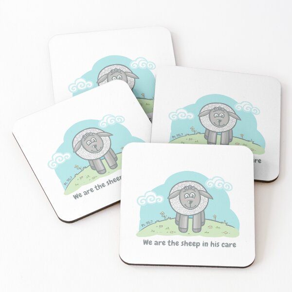 Item preview, Pastel Happy Sheep – Cute Encouraging Cartoon Animal with Quote designed and sold by Tattyarts.