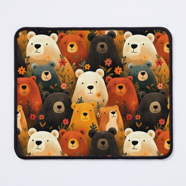Item preview, Cute Cartoon Bears with Flowers designed and sold by SimoneBalman.