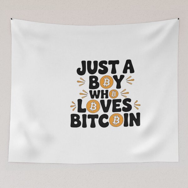 Item preview, Just a Boy who loves Bitcoin designed and sold by jkrphoto.