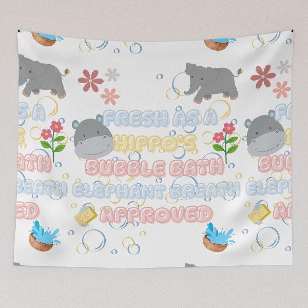 Item preview, Trunk-tasticly Clean: Where Hippos Bathe and Elephants Approve! designed and sold by skim3080.
