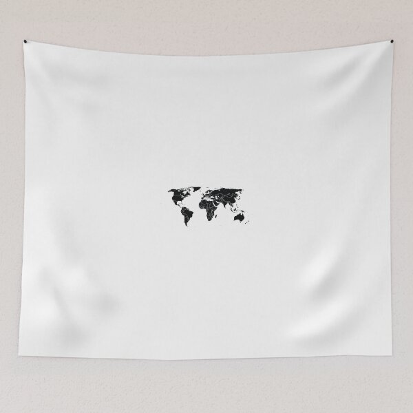 Item preview, Monochrome World Map designed and sold by shekimaksuti.