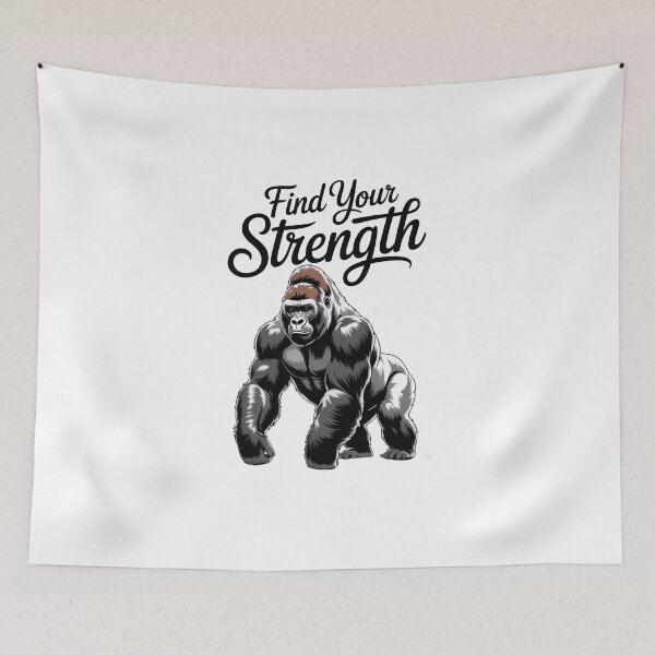 Item preview, Muscular Gorilla - Find Your Strength designed and sold by Pawtastic World.