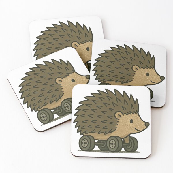 Item preview, Cute Hedgehog on Wheels – Quirky & Adorable Animal Art designed and sold by Cuddly-Cottons.