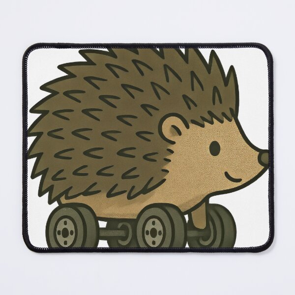 Item preview, Cute Hedgehog on Wheels – Quirky & Adorable Animal Art designed and sold by Cuddly-Cottons.