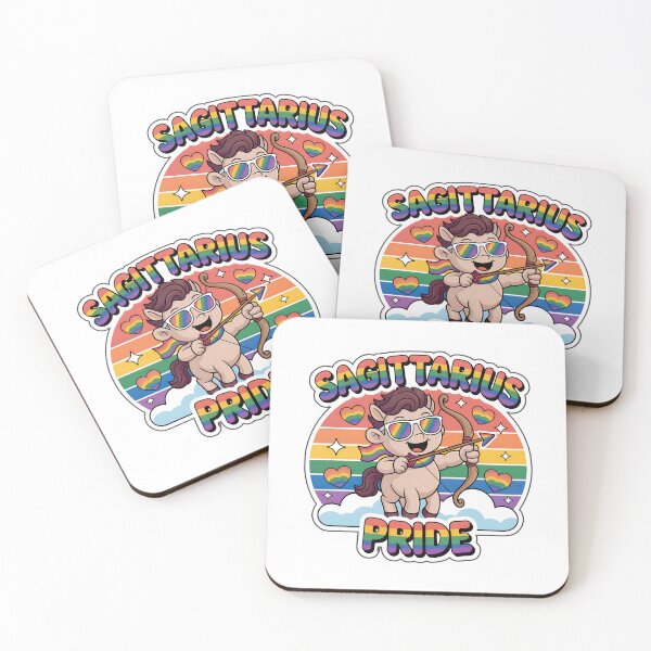 Item preview, Sagittarius Pride Month Sticker | Cute Centaur Rainbow Zodiac LGBTQ+ Art designed and sold by Nuist25.