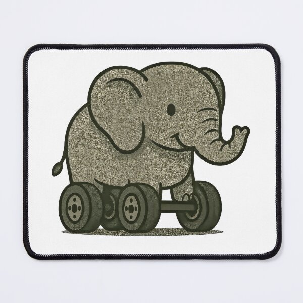 Item preview, Rolling Elephant – Playful & Surreal Animal Illustration designed and sold by Cuddly-Cottons.
